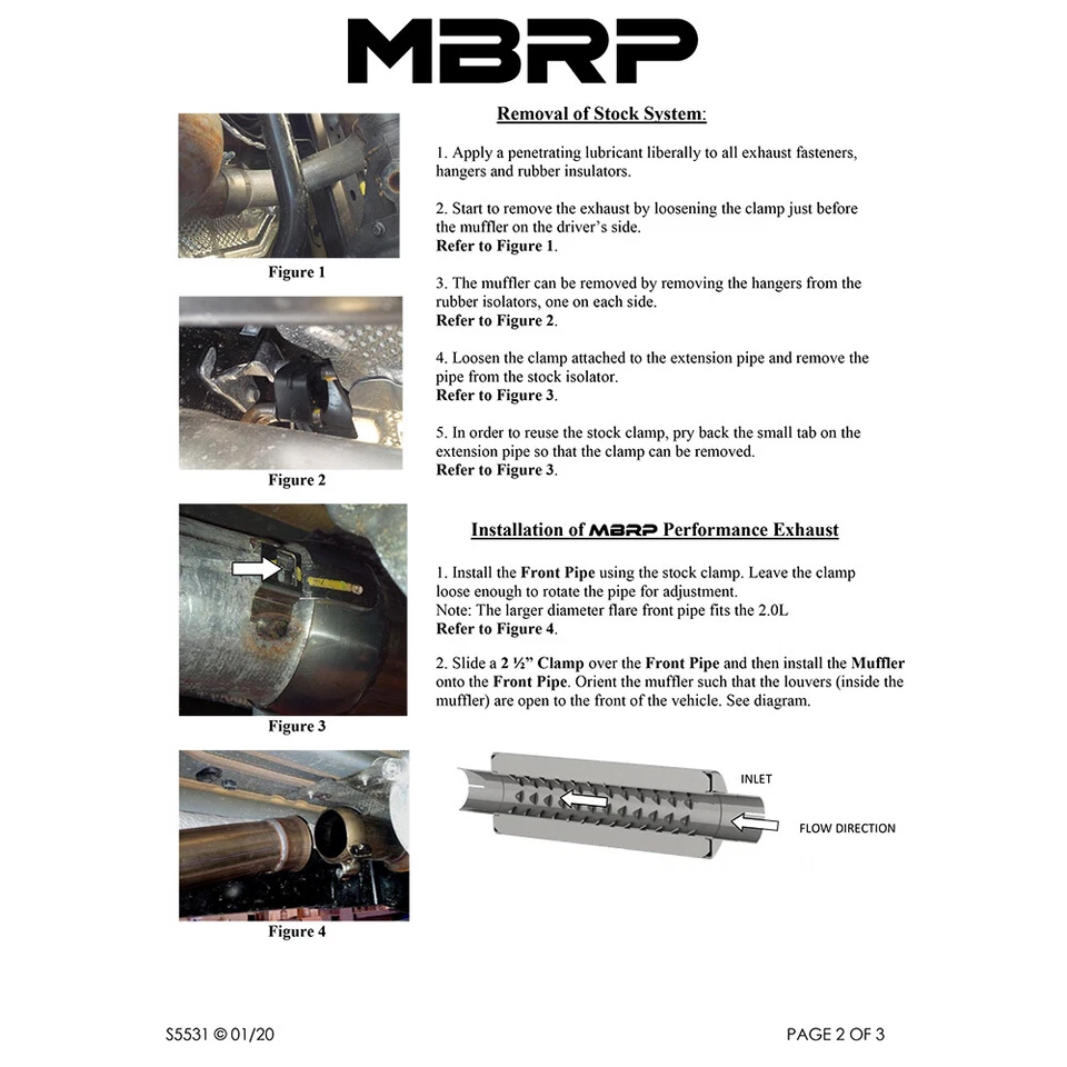 Escape trasero de gato de acero inoxidable MBRP S5534409 para Jeep Cherokee 1987-2001 4,0 L Foto 4 de 4