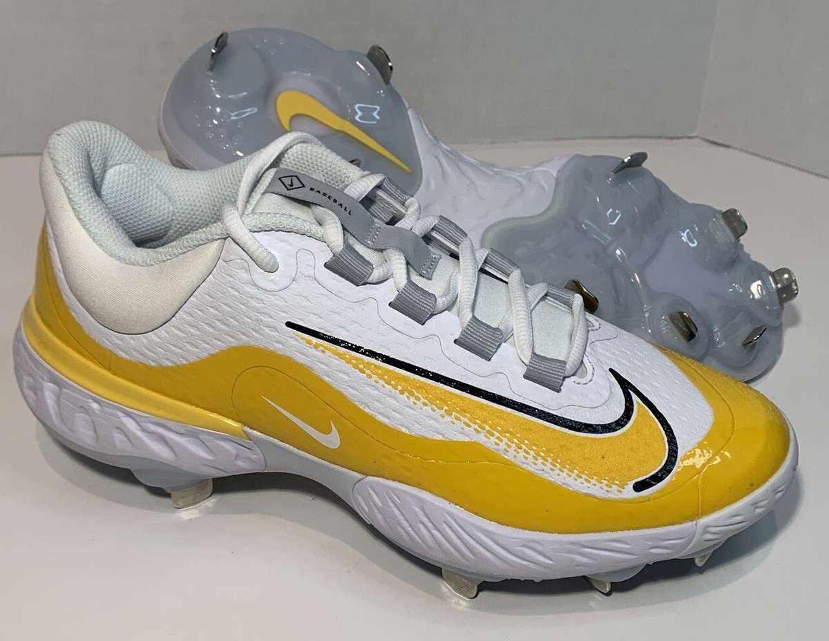 Size Men Nike Alpha Huarache Elite Metal Baseball Cleats Yellow  DR6851-100