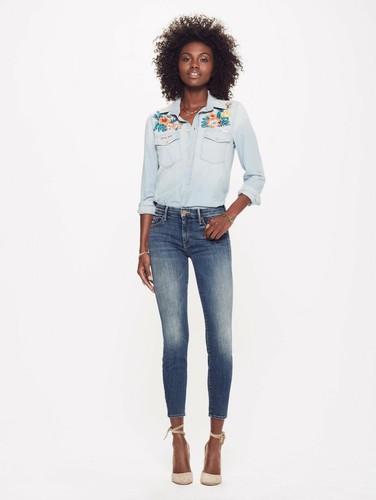 NWT Mother Denim The Looker Crop Come 