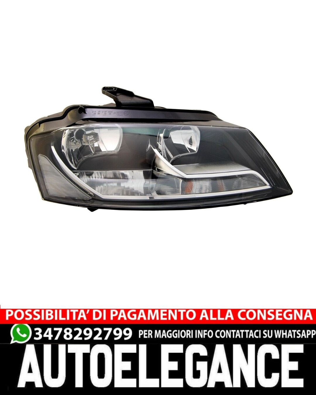 Faro anteriore destro adatto per Audi A3 8P 2008- Facelift Sportback Limousine