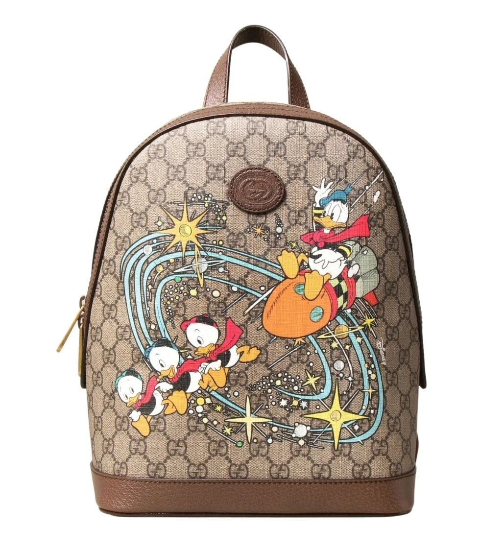 Sac à dos en cuir toile suprême Gucci Donald Duck Disney x Gucci GG