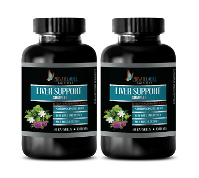 liver cleanse - LIVER SUPPORT COMPLEX - detox body cleanse - 2 Bot 120 Capsules