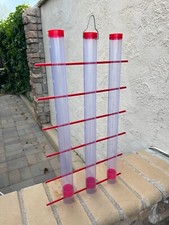 3 POLE NYJER THISTLE FINCH FEEDER RED CAPS
