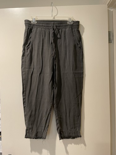 raw hem charcoal tencel Crop | eBay