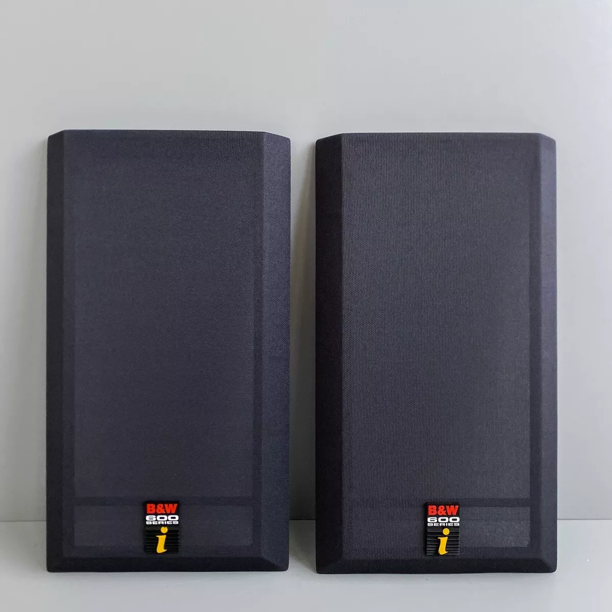B W Bowers Wilkins DM600i Black Cloth Replacement Speaker Grills Pair 2
