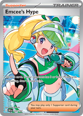 Emcee's Hype 220/182 Ultra Rare Destined Rivals Pokemon Holo Near Mint