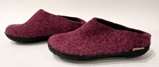 Glerups Wool Slippers with Rubber Sole, Women's Size EU 36 / US 6