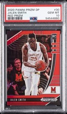 2020 PANINI PRIZM DRAFT PICKS RED PRIZM #30 JALEN SMITH #/299 PSA 10