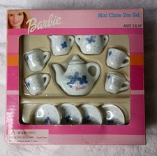 Barbie Mini China Tea Set - 11 Pieces - NIB - Still In Box - Y2K - Vintage
