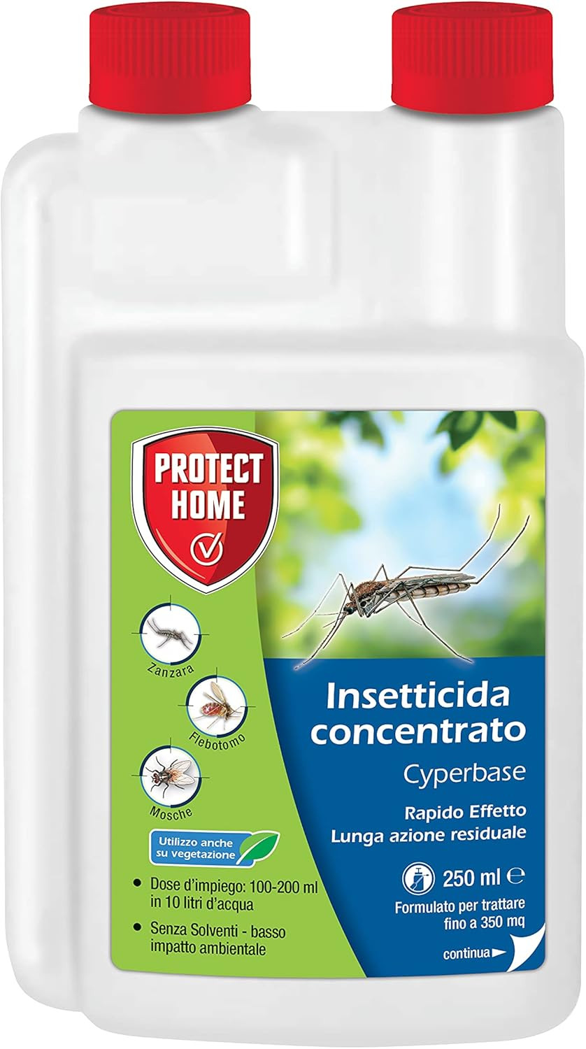 Insetticida Professionale Cyperbase 250ml: Tripla Azione Residua