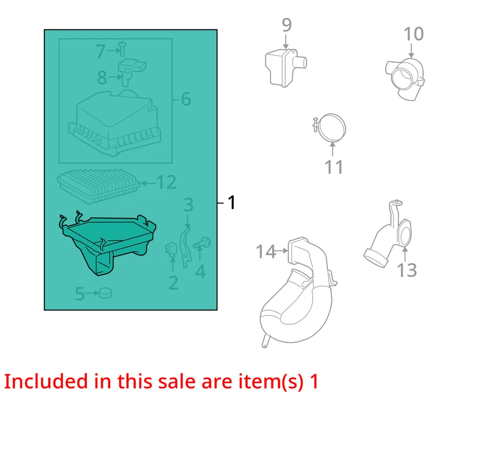 Air Cleaner 2.4L 2AZFE Engine Fits 08-15 SCION XB 28063258 — 第 4/4 张图片