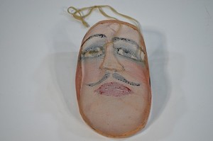 Antique Vintage Mesh Ceremonial Oddity Wire Painted Odd Fellows IOOF Mask