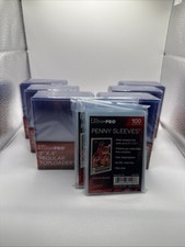 Ultra Pro 3X4 35pt Toploaders 6 Packs of 25 for Standard Cards and 200 sleeves