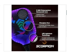 NEW SCORPION Pioneer Pickleball Paddles LED Edge Lighting