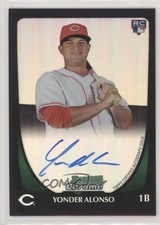 2011 Bowman Chrome Refractor Rookie Auto 430/500 Yonder Alonso #210 Auto 1u6