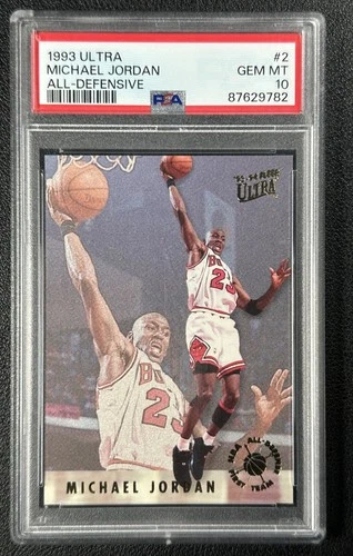 MICHAEL JORDAN PSA 10 1993-94 FLEER ULTRA BASKETBALL #2 ALL-DEFENSIVE TEAM BULLS