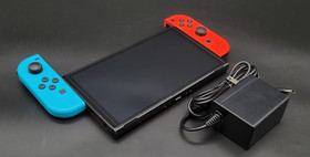 Nintendo Switch OLED Handheld Home Gaming Console 64GB HEG-001 Neon Red & Blue