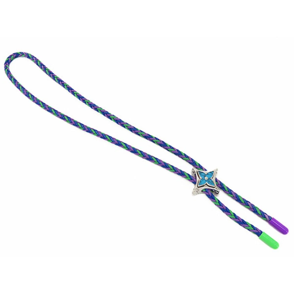 Louis Vuitton Collier Boro Monogram Big Party Necklace Loop Tie Blue Used LIBR-0 - Image 2 of 4