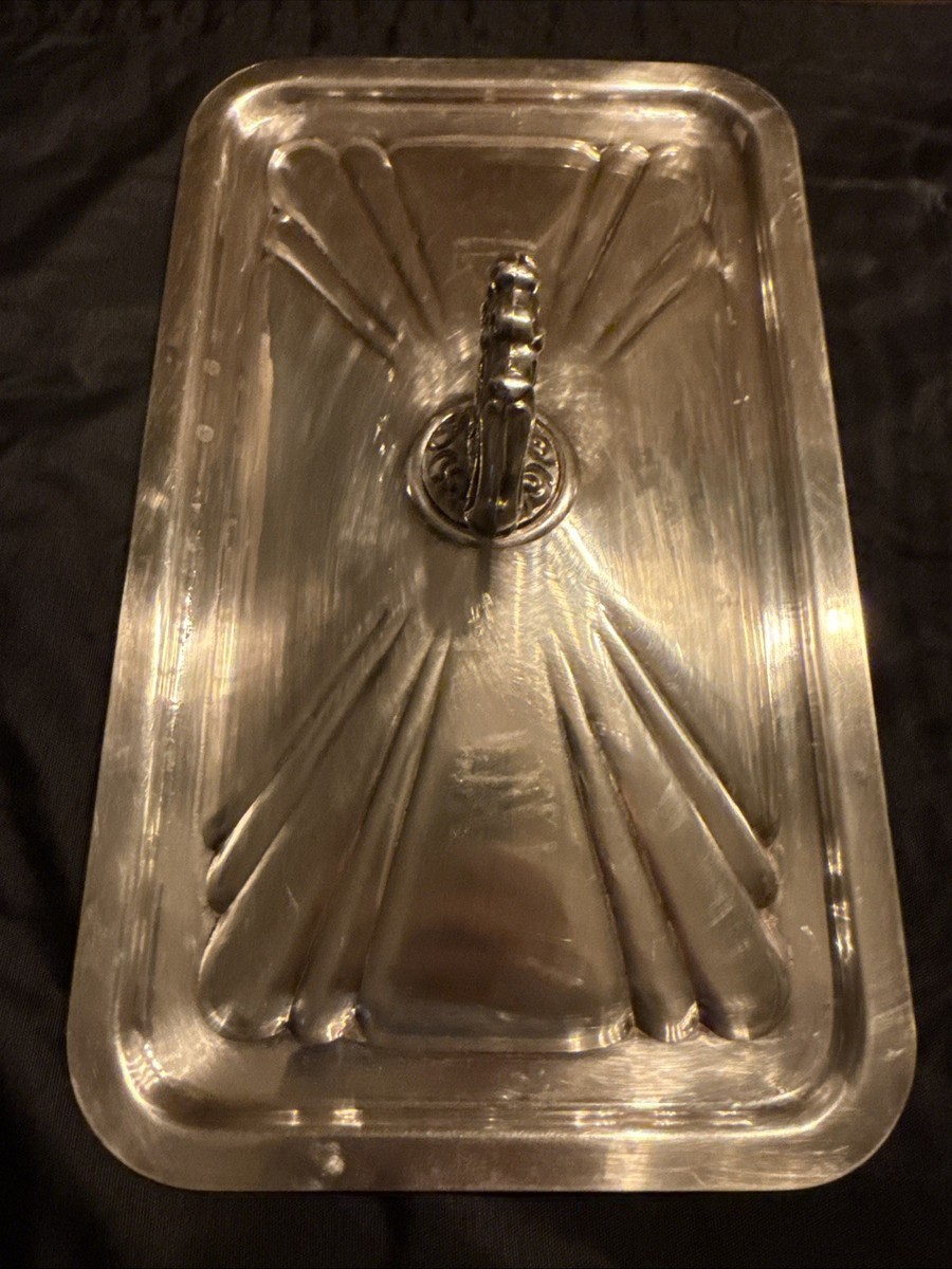 Vintage Anchor Hocking Fire King Loaf Pan With Silver Plate Lid | eBay