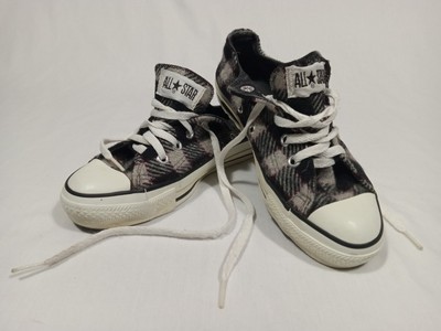 Converse All Start Wool Houndstooth Checkered Pattern Shoes Size