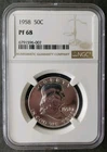1958 Proof 50c Franklin Silver Half Dollar NGC PF68