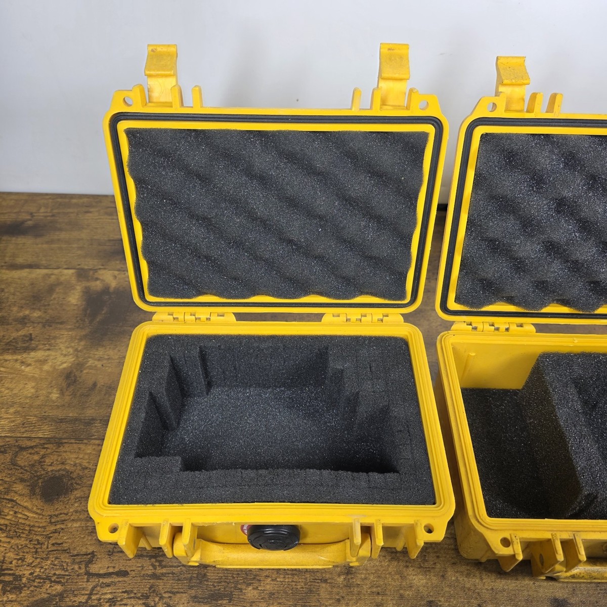 Lot of 2 - Pelican 1120 Watertight Hard Case with Foam Insert