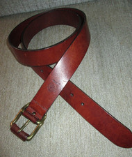 Tommy Hilfiter Size Size 40 Brown Leather Logo Brass Buckle Made in USA