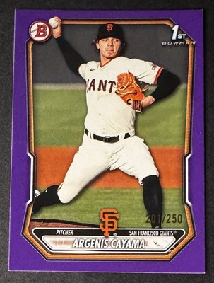 2026 Bowman Purple Border Argenis Cayama #BP-114 Giants /250