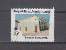 DOMINICAN REP.  :  1986 - USED  - SCOTT #  963  ARCHITECTURE