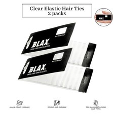 Blax Clear Hair Elastics   Snag-Free Transparent Ties, No-Damage, 4mm 8x2