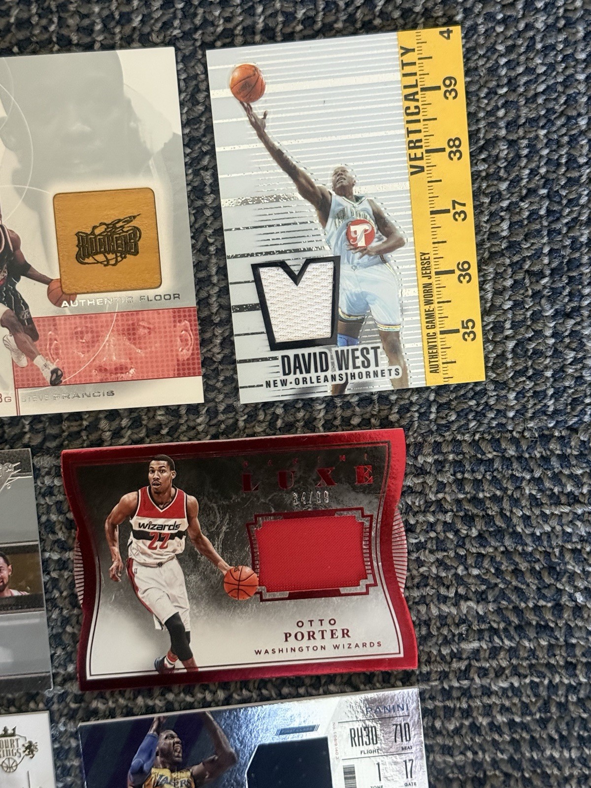 27 Card Game Used Worn Jersey Relic Card NBA Basketball Lot Superstars view 6