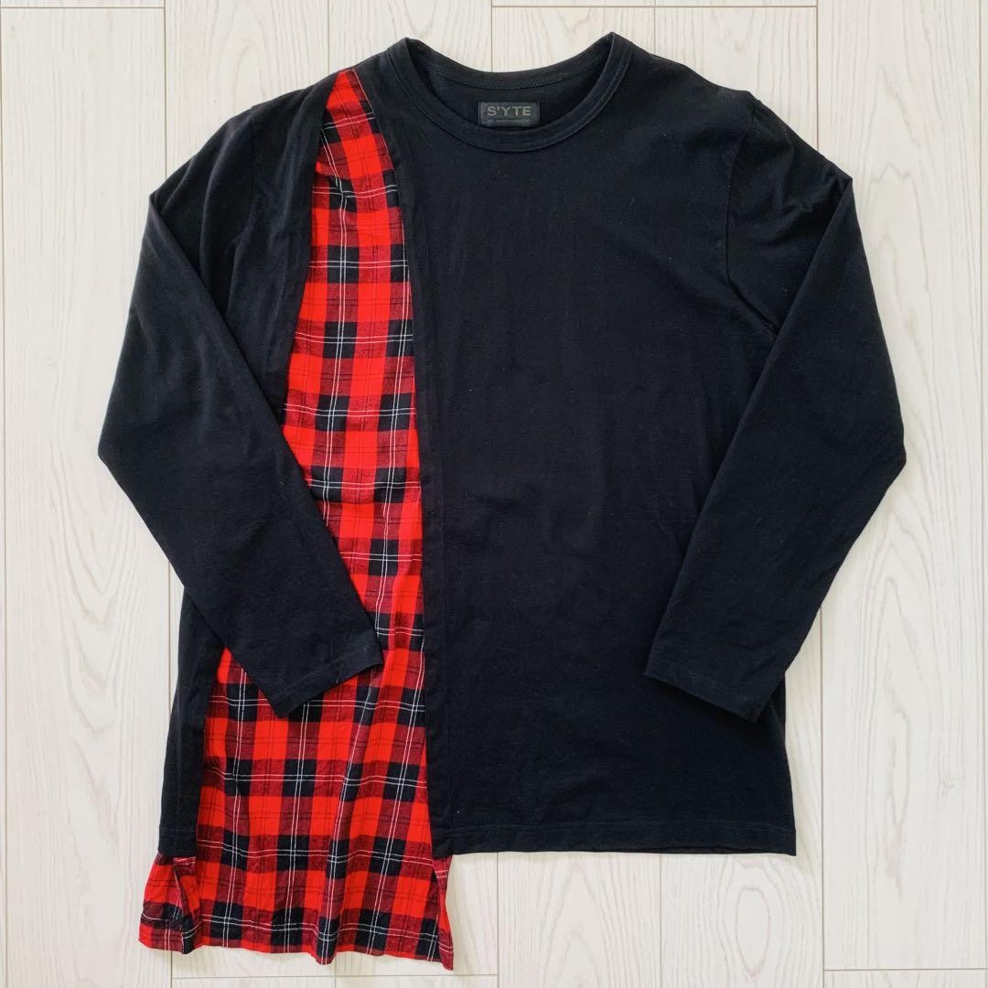 S'YTE★Cotton Tartan Asymmetry Check T S'Yte Cotton Tartan Asymmetry Plaid T Shipping from Japan | eBay