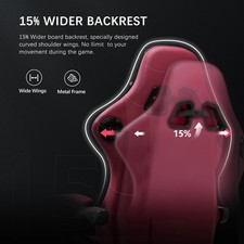 Gaming chair Ergonomic Gaming armchair Desk chair PC Footrest loudspeaker Music 6