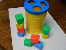 Vintage 1977 Fisher Price Baby's First Blocks Shape Color Sorter Toy #414