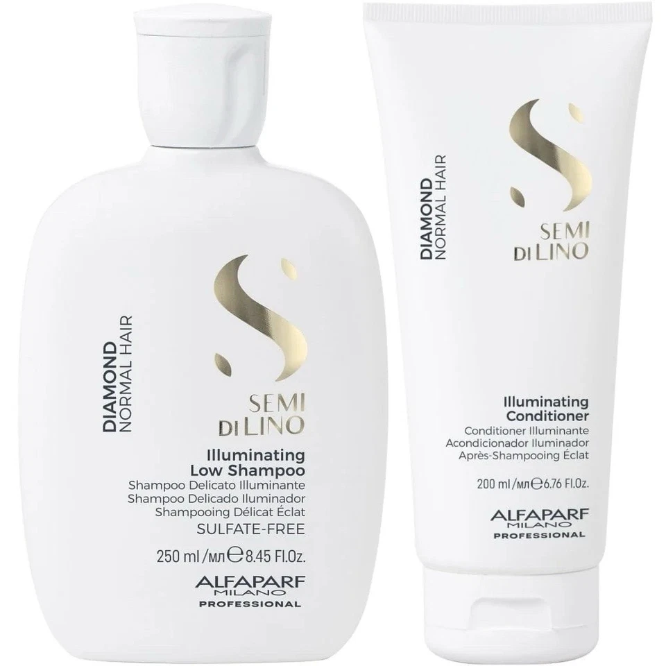 ALFAPARF MILANO Alfaparf Semi Di Lino Diamond Illuminating Shampoo 250ml & Conditioner 200ml Duo