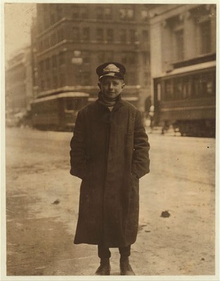 Messenger Boy,Main Street,Rochester,New York,Child Labor,Lewis Wickes Hine