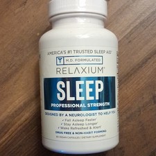 Relaxium Sleep Aid 60 Capsules Magnesium Valerian Exp 10/2027