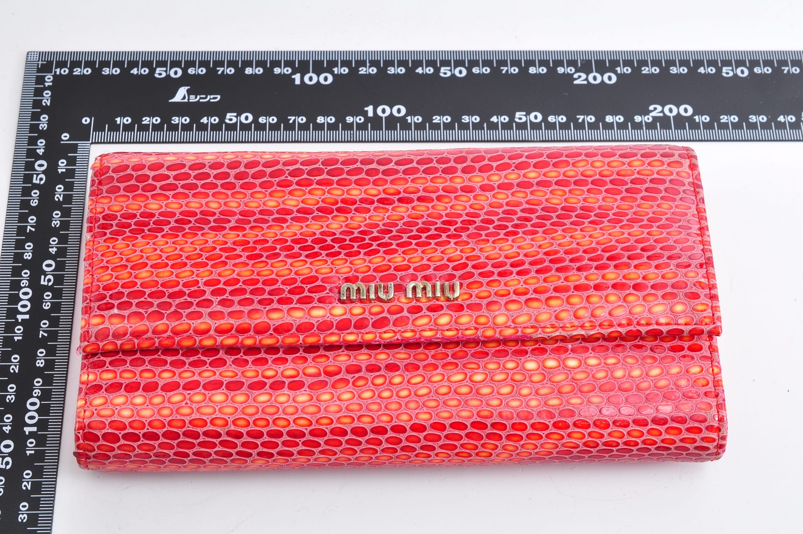 Miu Miu Python Embossed Leather Continental Long … - image 14