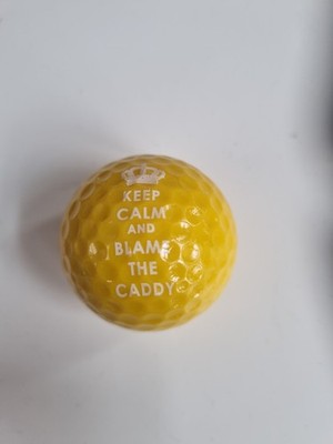 Longridge Neuheit Golfball, Ruhe bewahren und dem Caddy die Schuld geben