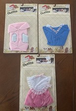  3 Vintage 1986 Tonka Pound Puppies Outfits - Lot of 3 - New Sealed