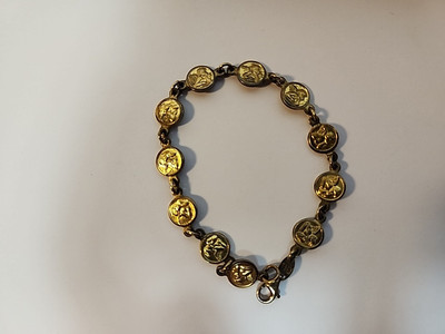 Sterling .925 Cupid Bracelet Gold with markings Pocket 1