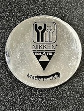  1 NIKKEN KENKO SILVER MINI ROUND 1.5" DIA PROMO PAD MAGNET 1427 - DEMO C