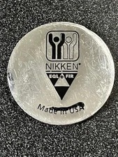 (1) NIKKEN KENKO SILVER MINI ROUND 1.5" DIA PROMO PAD MAGNET #1427 - DEMO #C
