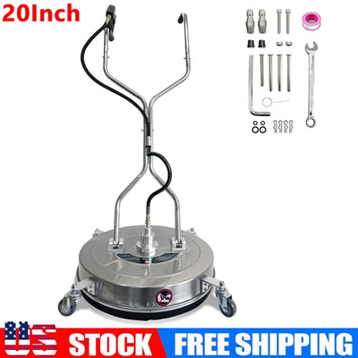 #ad 20quot; Pressure Washer Surface Cleaner 4600PSI w Handles amp; Wheels Stainless Steel $135.99