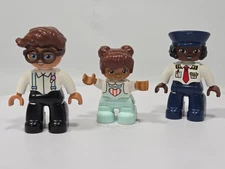 3 Lego Duplo 10961 Airplane & Airport Figures Toddler,  Dad & Pilot Replacement