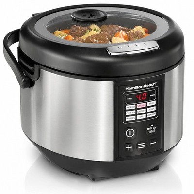 Hamilton Beach Stay or Go 20 Cup Portable Multi Cooker with Lid Latch (37525)