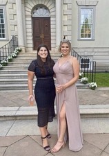 Azazie Women’s Farren Dress in Taupe