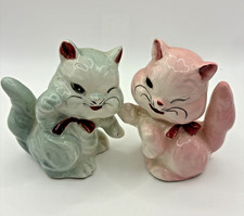 Vintage Anthropomorphic Kitty Cat Salt Pepper...