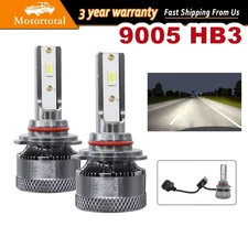 2PCS Cold White led headlight bulbs 9005 high beam low beam 6500k 20000LM