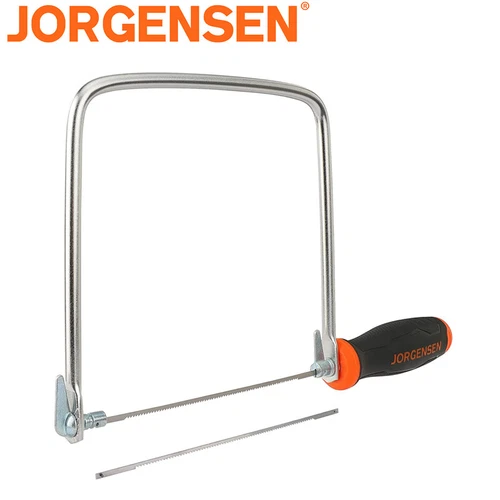 JORGENSEN Pro Coping Saw, Coping Frame&Extra 2pc 6-1/2 '' Replacement Blades Set